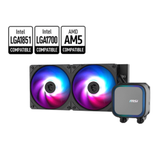 MSI HYDRO COOLER MAG CORELIQUID A13 240, ARGB, INTEL LGA 1851/1700, AMD AM4/AM5, BLACK, 3YW.